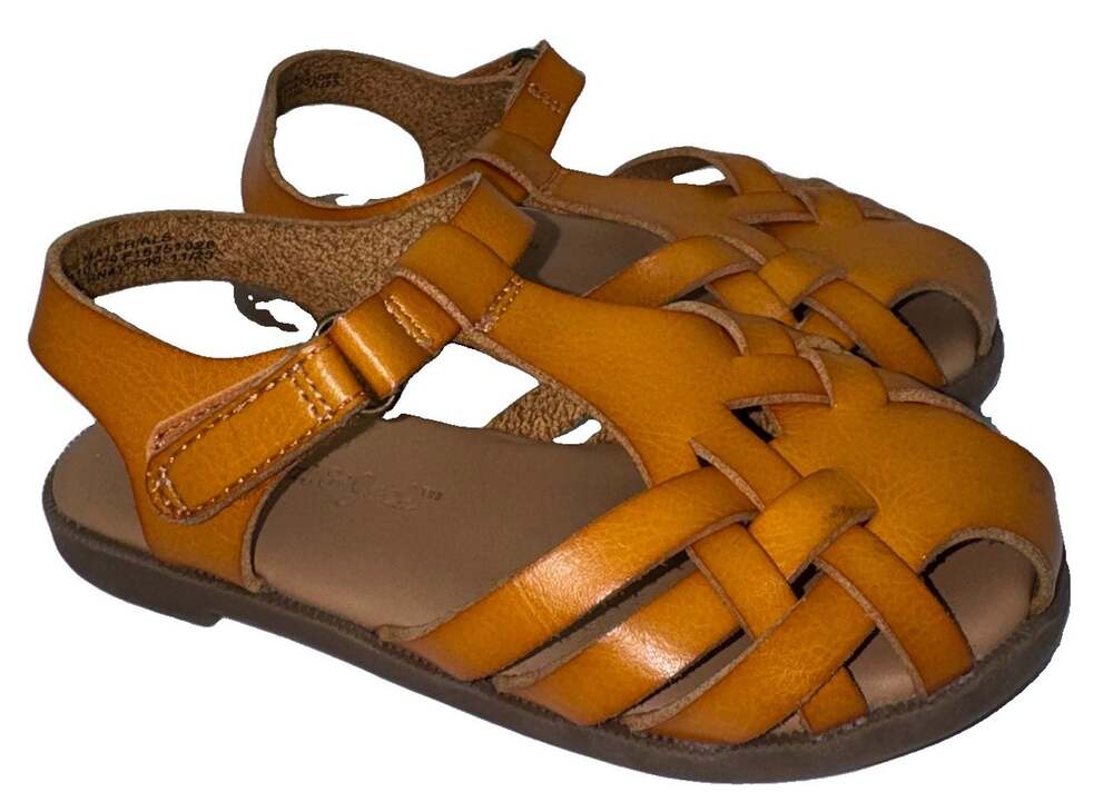 Cat & Jack Toddler Girls Cognac Fisherman Sandals Size 8T Huarache